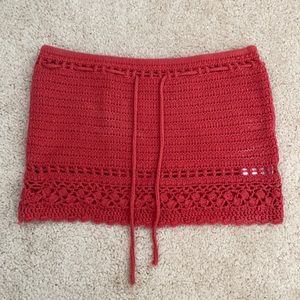 American Eagle Crochet Strapless Top
